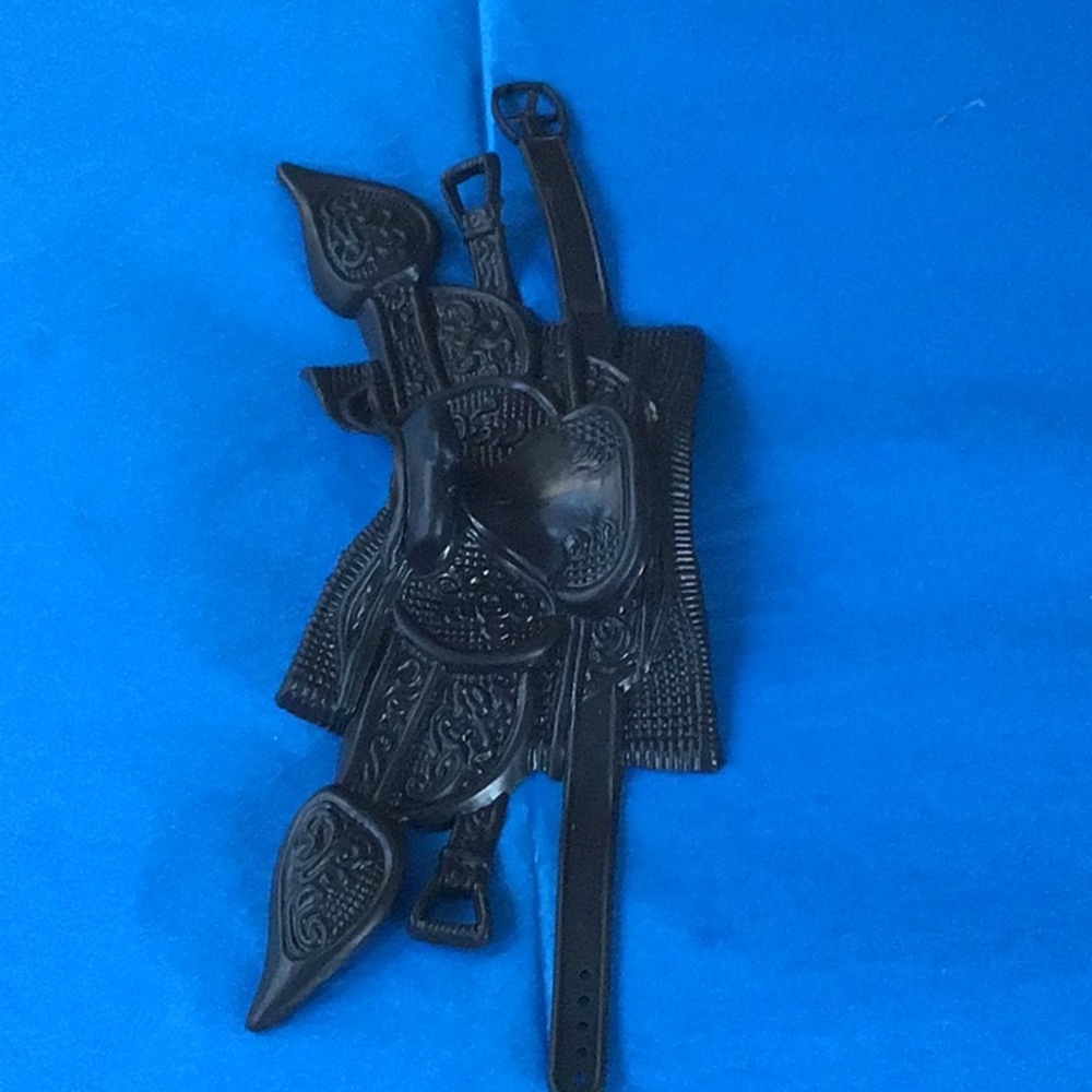 Saddle for toy horses , Beyer or Barbie etc. vintage rubber, VGC